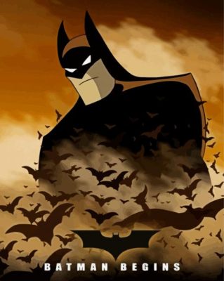 Batman Begins Animated Movie Paint By Numbers