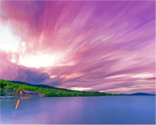 Beautiful View Of Moosehead Lake Maine Paint By Numbers