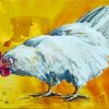 Big White Rooster Bird Paint By Numbers