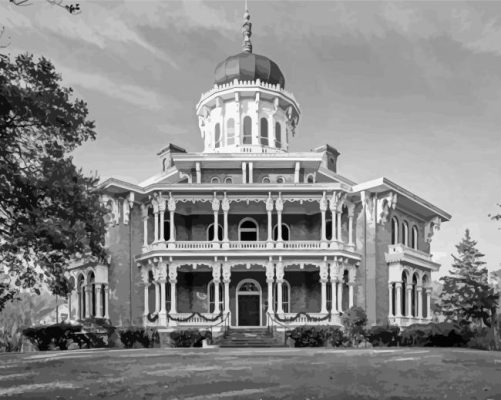 Black And White Natchez Longwood Paint By Numbers