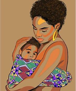 Black Mother And Child Paint By Numbers