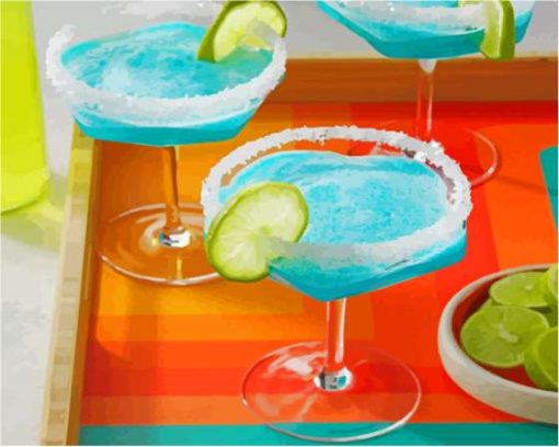 Blue Lagoon Margaritas Paint By Numbers