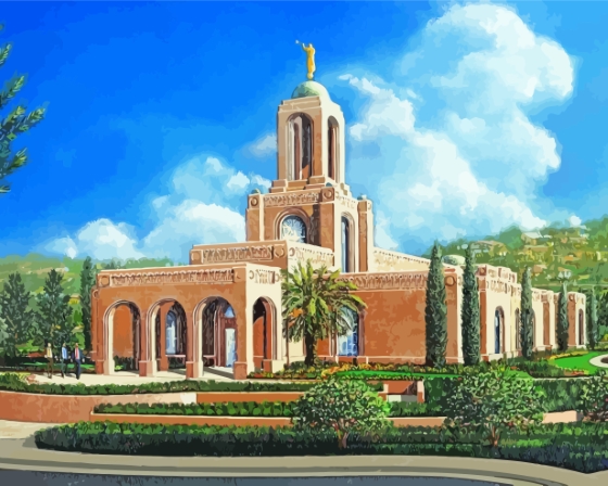 California Newport Beach Temple Paint By Numbers