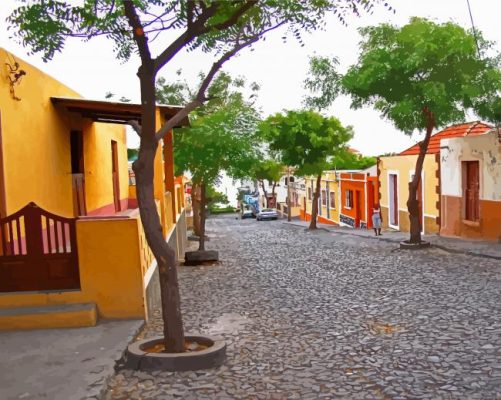 Cape Verde Alleys Paint By Numbers