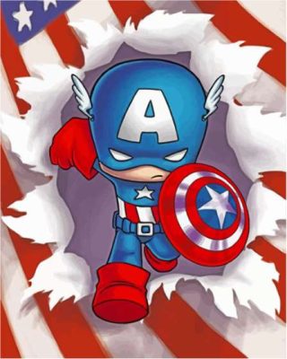 Cool Captain America Paint By Numbers