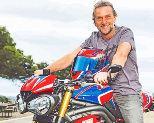 Carl Fogarty Motorcycle Racer Paint By Numbers