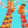 Christmas Giraffe Paint By Numbers