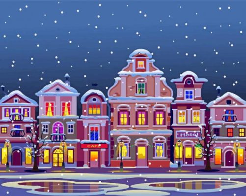 City Christmas Paint By Numbers