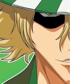 Close Up Kisuke Urahara Face Paint By Numbers