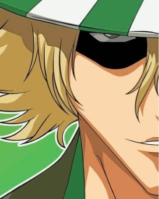 Close Up Kisuke Urahara Face Paint By Numbers