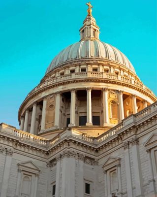 Close Up St Pauls Cathedral Building Paint By Numbers