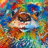 Colorful Abstract Otter Paint By Numbers
