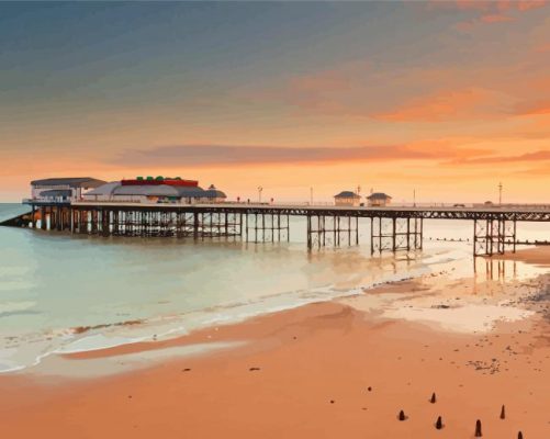 Cromer Norfolk Pier At Sunset Paint By Numbers