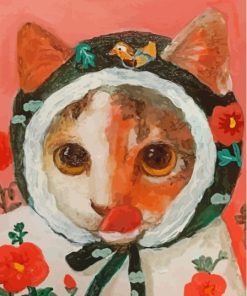 Cute Cat With Scarf Paint By Numbers