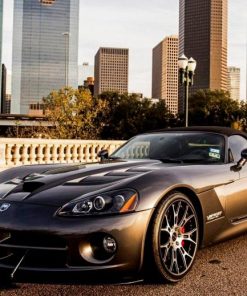 Dark Grey Dodge Viper Paint By Numbers