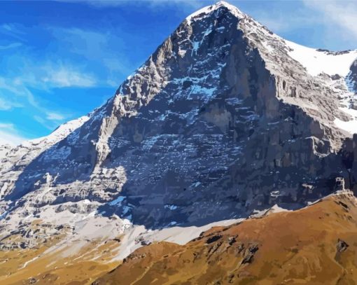 Eiger Switzerland Landscape Paint By Numbers