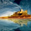 England Bamburgh Castle Water Reflection Paint By Numbers