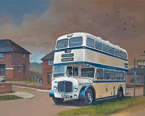 England Trolleybus Paint By Numbers