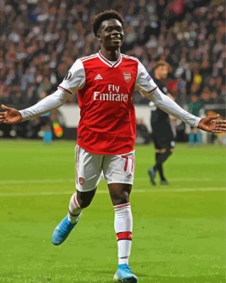 English Footballer Bukayo Saka Paint By Numbers