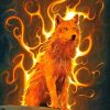Fantasy Fire Dog Paint By Numbers
