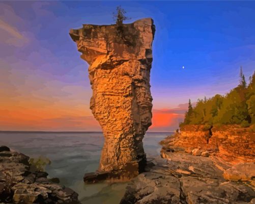 Flowerpot Island Tobermory Paint By Numbers