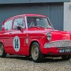 Ford Anglia Red Car Paint By Numbers