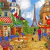 France Paris Cafe Paint By Numbers