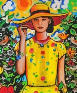 Girl In Yellow Hat Paint By Numbers