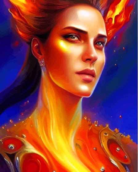 Girl On Fire Paint By Numbers