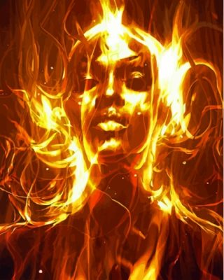 Girl On Fire Paint By Numbers