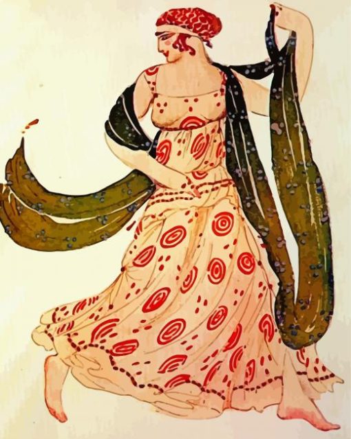 Greek Dancer By Leon Bakst Paint By Numbers