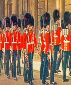 Grenadier Guards At Windsor Castle Art Paint By Numbers