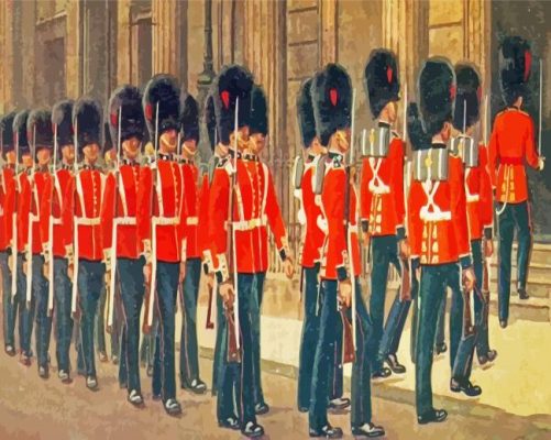 Grenadier Guards At Windsor Castle Art Paint By Numbers