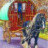 Gypsy Horse Wagon Paint By Numbers