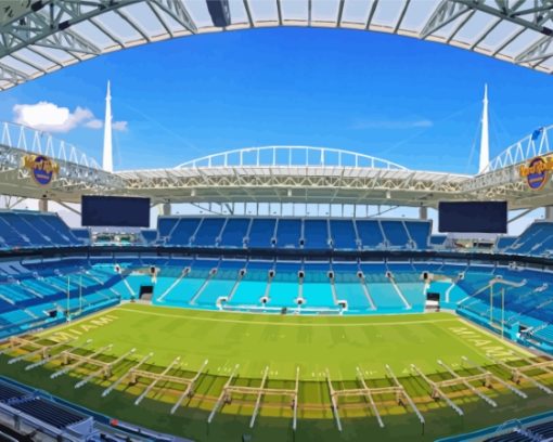 Hard Rock Stadium Florida Paint By Numbers