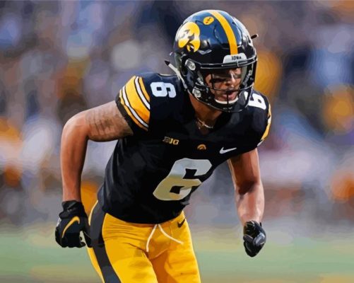 Iowa Hawkeyes American Footballer Paint By Numbers