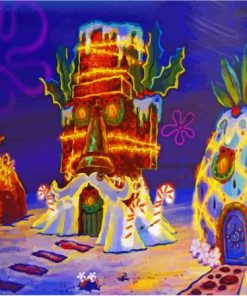 Its A SpongeBob Christmas Paint By Numbers