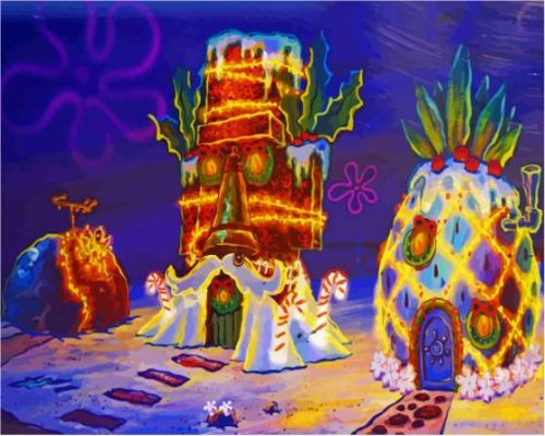 Its A SpongeBob Christmas Paint By Numbers