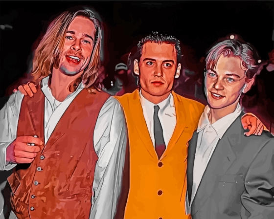 Johnny Deep Leonardo With Brad Pitt Paint By Numbers