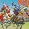 Jousting Knights Art Paint By Numbers