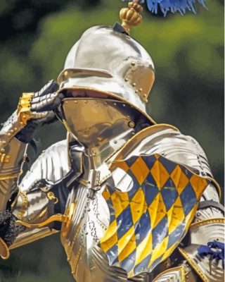 Knights Jousting Paint By Numbers