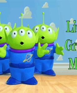Little Green Men Poster Paint By Numbers