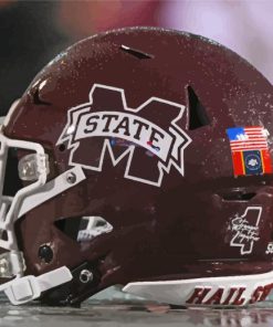 MSU Bulldogs Football Helmet Paint By Numbers
