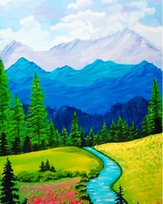 Mountain Art Landscape Paint By Numbers