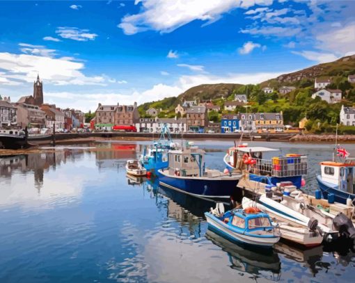 Marina Tarbert Harbour In The UK Paint By Numbers