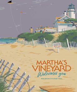 Marthas Vineyard Island Poster Paint By Numbers