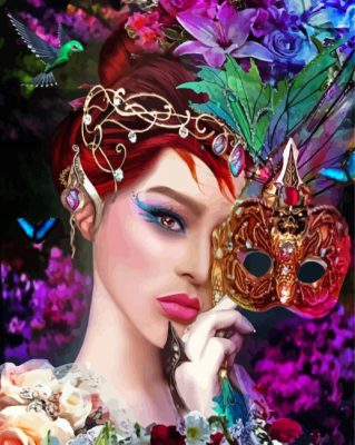 Masquerade Lady Paint By Numbers