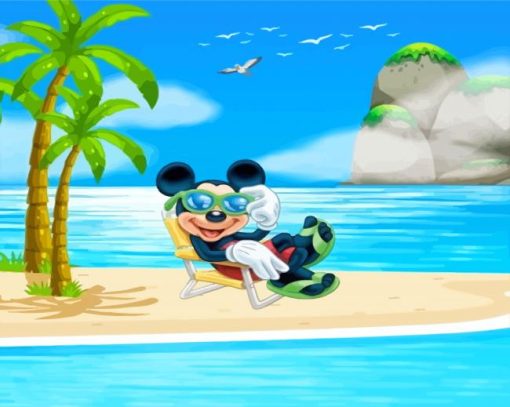 Mickey Beach Paint By Numbers