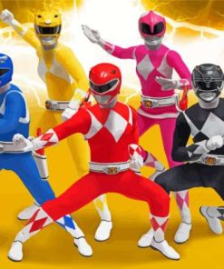 Mighty Morphin Power Rangers Characters Paint By Numbers