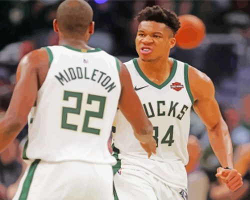 Milwaukee Bucks Players Paint By Numbers